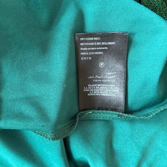 Bebe green long sleeve sparkly ruched mini dress women’s size small - Picture 12 of 12